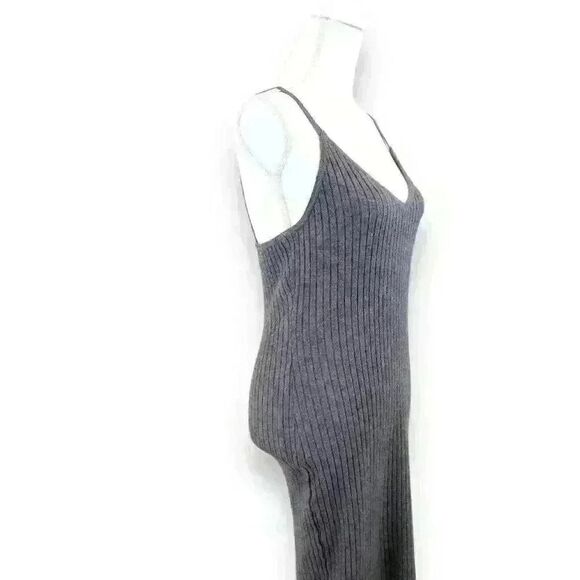 7 For All Mankind Gray Midi Sweater Tank Dress & Matching Cardigan Size Small - Picture 6 of 14